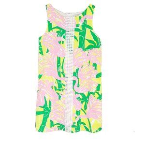 Lilly Pulitzer Girl's Multicolor Fan Dance Dress Sleeveless‎ Back Zip Size L